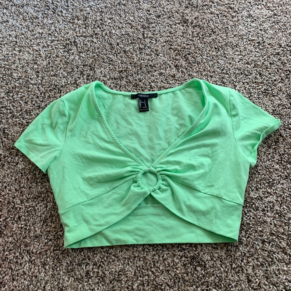 Bright Green Crop Top